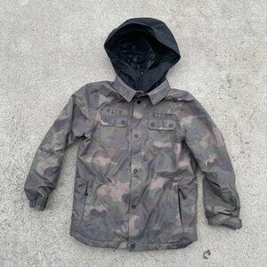 Volcom Stone Camo Snow Ski Camo Youth Boys Jacket Size Large 12y